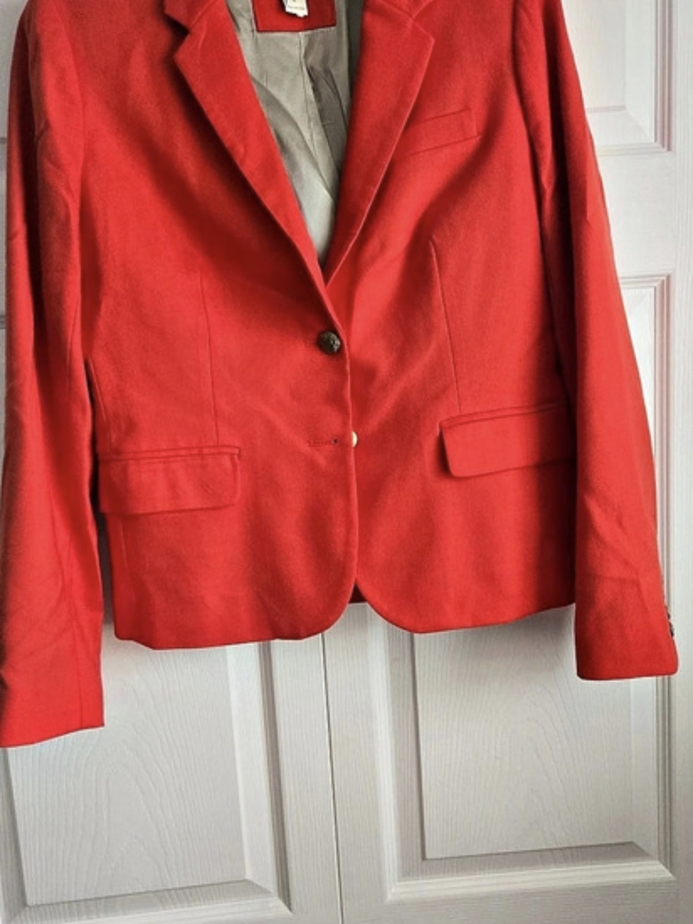 J.Crew Schoolboy Blazer Red Wool Blend Size 6